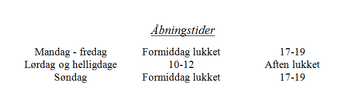 &Aring;bningstider